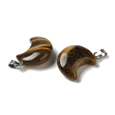 Natural Tiger Eye Pendants G-H035-01P-01-1