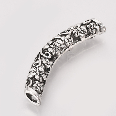 Tibetan Style Alloy Tube Beads X-TIBE-T011-86AS-LF-1
