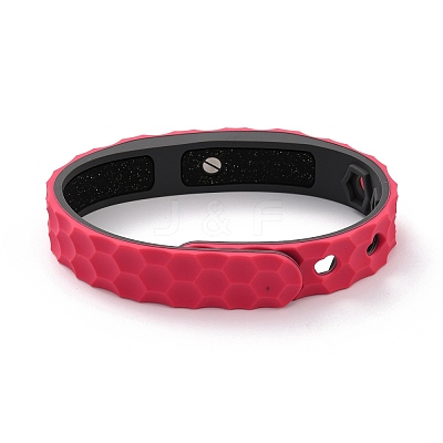 Flat Silicone Cord Bracelets LS-BJEW-F421-01G-1