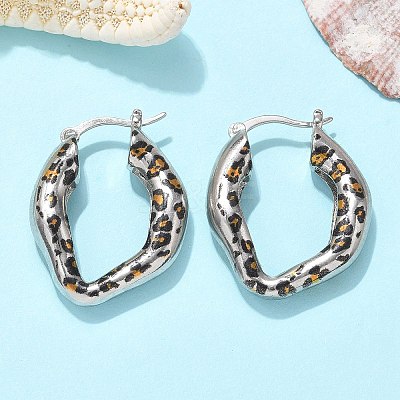 Brass Hoop Earrings EJEW-Q015-12A-P-1