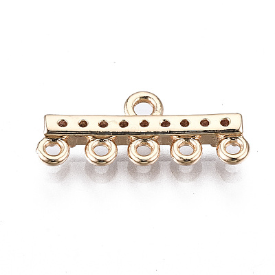 Brass Micro Pave Clear Cubic Zirconia Chandelier Component Links KK-S359-163-RS-1