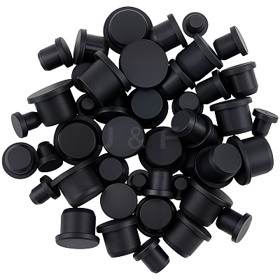 50Pcs 5 Styles Silicone Hole Plugs AJEW-GF0011-62C-1
