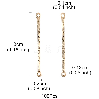 Iron Bar Connector Charms IFIN-YW0001-49-1
