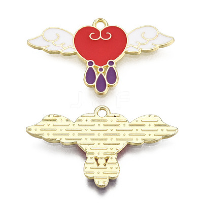 Alloy Enamel Pendants PALLOY-F286-12A-G-1