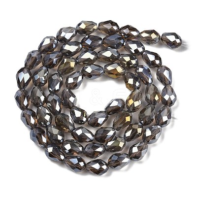 Transparent Electroplate Glass Beads Strands EGLA-N013-T10mm-B27-1