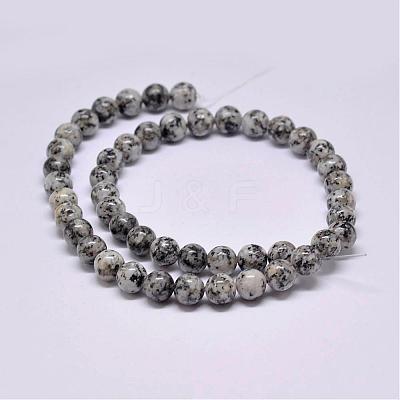 Natural Sesame Jasper/Kiwi Jasper Beads Strands G-F351-10mm-1