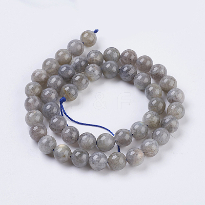 Natural Labradorite Beads Strands G-G212-8mm-23-1