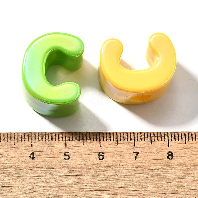 UV Plating Opaque Acrylic European Beads SACR-Z007-01C-1