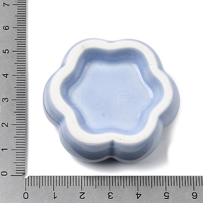 Flower Porcelain Display Decorations DJEW-G049-01D-1