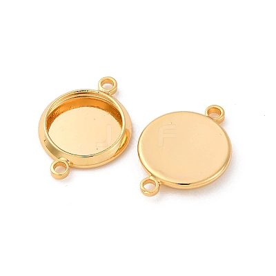 Brass Connector Cabochon Settings KK-F898-21A-G-1