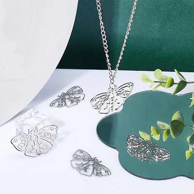 12Pcs 304 Stainless Steel Pendants STAS-DC0011-17-1