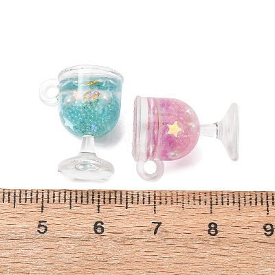 Transparent Resin Pendants RE-B004-01-1