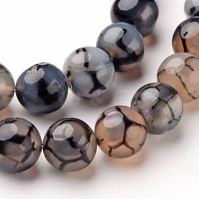 Natural Dragon Veins Agate Beads Strands G-D845-03-6mm-1