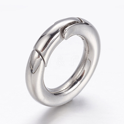 Tarnish Resistant 304 Stainless Steel Spring Gate Rings STAS-G134-13P-15mm-1