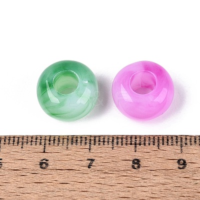 Two Tone Acrylic European Beads X-OACR-Q200-24-1