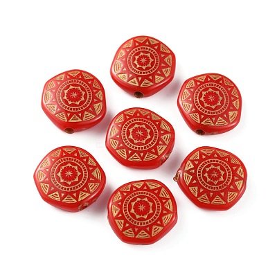 Plating Opaque Resin Beads RESI-WH0027-15A-09-1