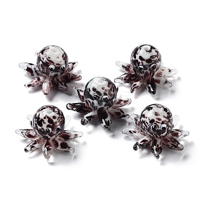 Handmade Bumpy Lampwork Beads Strands LAMP-N021-37G-01-1