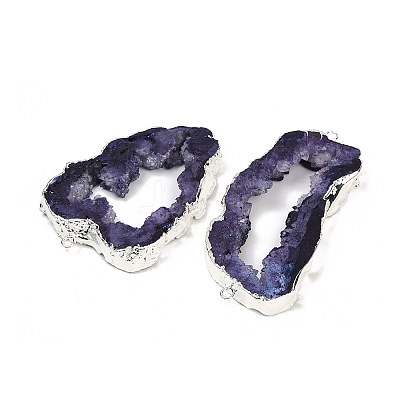 Dyed Natural Druzy Agate links G-R012-05S-02-1