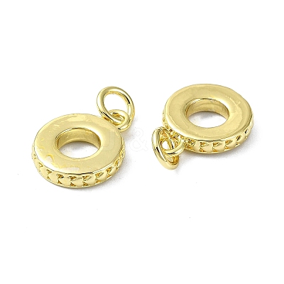 Rack Plating Brass Micro Pave Clear Cubic Zirconia Pendants KK-R157-06G-1