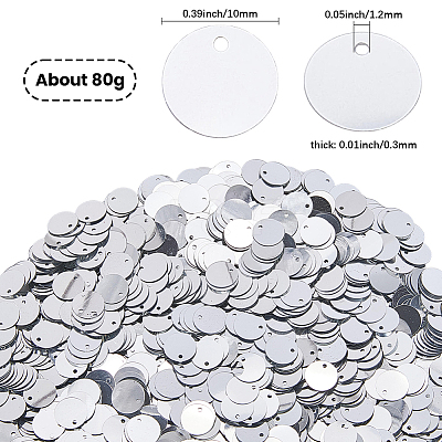 80G Plastic Paillette Pendants FIND-SC0023-18A-1