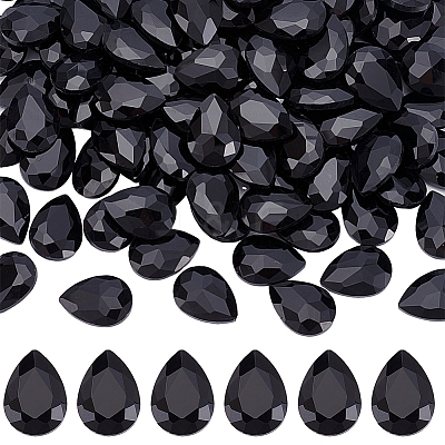 110Pcs Pointed Back Glass Rhinestone Cabochons RGLA-HY0001-05A-1