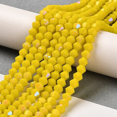 Opaque Solid Color Imitation Jade Glass Beads Strands EGLA-A039-P4mm-L05-1