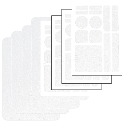 8Pcs 2 Styles PEVA Rubber Anti-Slip Hexagonal Phone Grip Tape Stickers for Phones AJEW-SP0002-64A-01-1