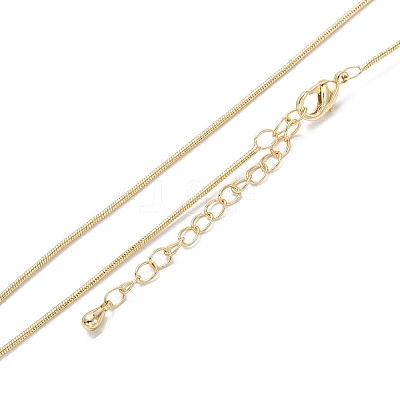 Brass Snake Chain Necklaces X-NJEW-K123-07G-1