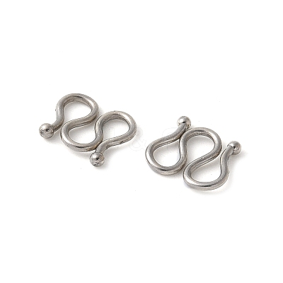 304 Stainless Steel S-Hook Clasps STAS-Z124-04E-P-1