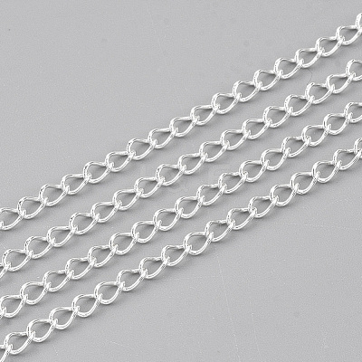 3.28 Feet 304 Stainless Steel Curb Chains X-CHS-T002-07-1