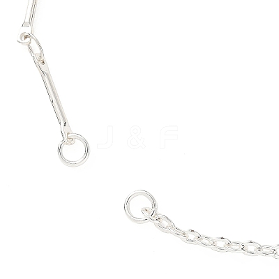 Brass Bar Link Chain & 304 Stainless Steel Cable Chain Bracelet Making AJEW-JB01421-03-1