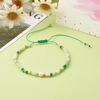 Nylon Thread Braided Bead Bracelets BJEW-JB06449-01-1