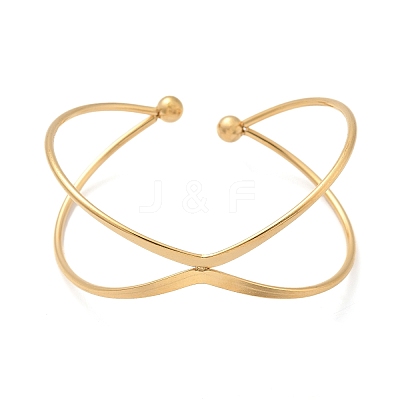 304 Stainless Steel Cuff Bangles BJEW-L682-033G-1