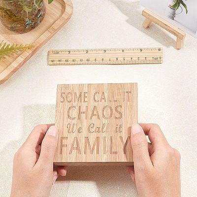Natural Wood Display Decorations AJEW-CN0001-09B-1