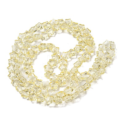 Baking Paint Transparent Glass Beads Strands X1-DGLA-A07-T8mm-KD01-1