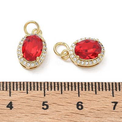 Brass Micro Pave Cubic Zirconia Pendants KK-C252-02D-G-1