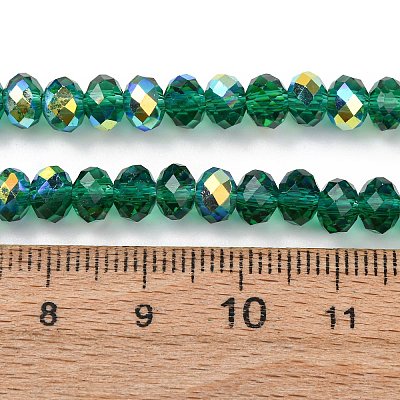 Electroplate Transparent Glass Beads Strands EGLA-A046-01B-23-1