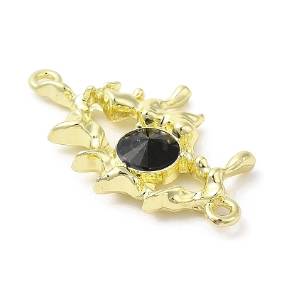 Alloy Jet Rhinestone Pendants PALLOY-P294-01G-02-1