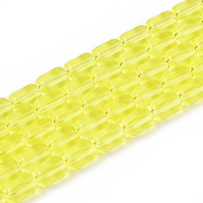 Transparent Glass Beads Strands GLAA-T028-14T-01-1