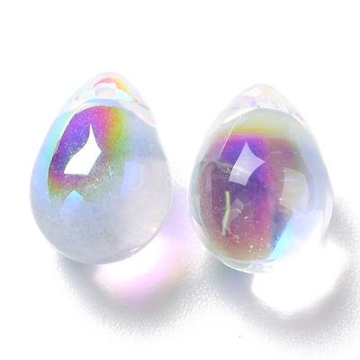 Electroplate Glass Charms X-GLAA-P049-C-1