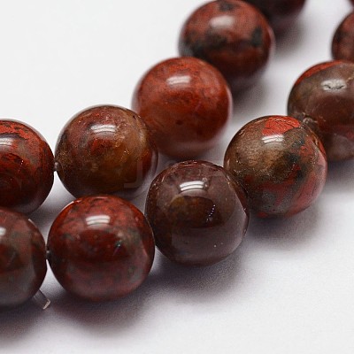 Natural Brecciated Jasper Beads Strands X-G-N0182-01-8mm-1