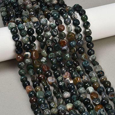 Natural Indian Agate Beads Strands G-Q060-E08-01-1