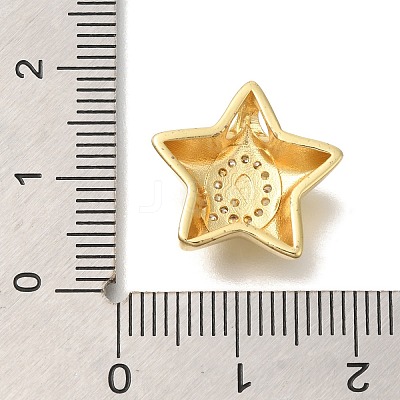 Rack Plating Brass Micro Pave Cubic Zirconia Pendants KK-I722-05G-Q-1