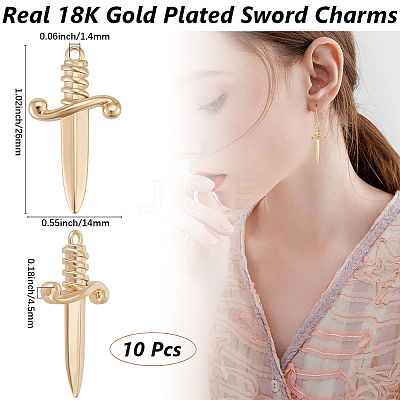10Pcs Brass Pendants KK-BBC0017-54-1