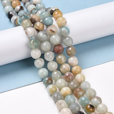 Natural Flower Amazonite Beads Strands G-E571-26B-1