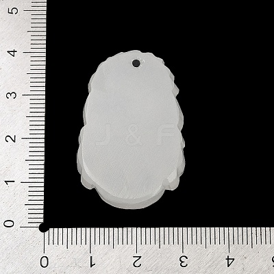 Natural White Jade Carved Pendants G-S384-01B-1