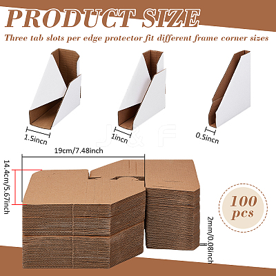 Folding Safety Kraft Paper Photo Album Corner Protector FIND-WH0139-980-1