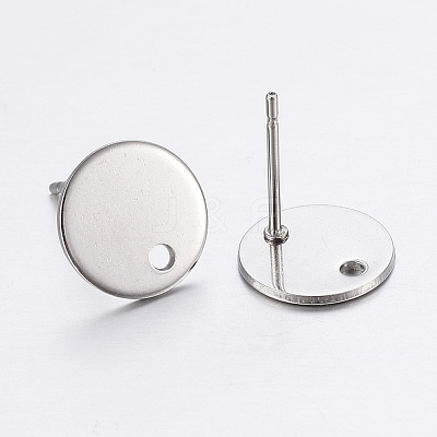Non-Tarnish 304 Stainless Steel Stud Earring Findings X-STAS-P198-25-12mm-1