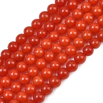 Natural Dyed White Jade Beads Strands GG-CBAEB22-B01-6mm-06-1