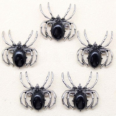Natural Obsidian Pendants PW-WG35787-25-1